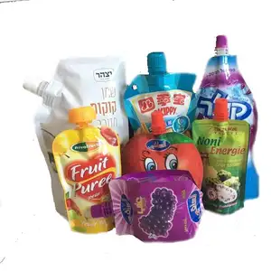 Beverage Pouch Spout Plastic Liquid Juice Drink Packaging Plastic Bag Milk Beverage Packaging Bags