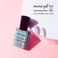 SAGALAGA 15ml Vernis à Ongles Gel Effet Œil de Chat Aurora Magnétique Holographique Brillant pour Salon de Manucure OEM Logo Personnalisé 120 Couleurs Sans HEMA