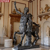 Sculpture personnalisable en bronze « Demi-homme, demi-cheval » directement de l'usine, couleurs sur mesure, 20 ans d'expérience en sculpture, OEM disponible