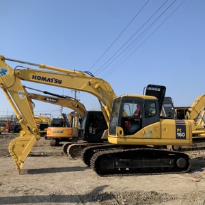 รถขุดตีนตะขาบ Komatsu PC160 มือสองจากญี่ปุ่นคุณภาพพรีเมียม ระบบเครื่องยนต์เดิม ประสิทธิภาพการทำงานมั่นคง เหมาะสำหรับงานก่อสร้าง - Product Image 1