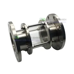 Sanitary Stainless Steel Flange End Water Flow Indicator Flange Straight Sight Glass 8 holes Flange for Oil & Gas Industry