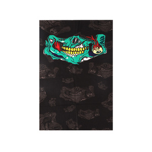 Masque de cyclisme Yueli imprimé crâne, en polyester respirant, serviette de visage d'extérieur, foulard magique, protection solaire estivale - Product Image 4