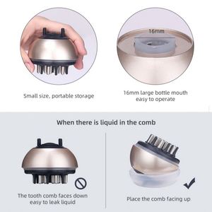 Peine de Silicona Portátil para Masaje del Cuero Cabelludo, Cepillo de Masaje para Salón de Belleza, Equipo para Aplicación de Aceites Esenciales - Product Image 5