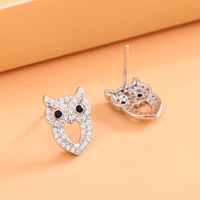 Boucles d'oreilles pour femmes en argent sterling 925, motif hibou, pavé de moissanite couleur D VVS, bijoux en gros avec certification GRA – Meilleures ventes