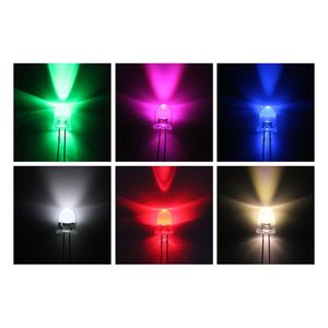 Lighthouse LEDs 50x 5mm Warm White Ultra Bright Round Top LEDs – Clear, 13,000-16,000 Mcd
