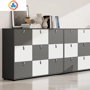 Armoire de classement moderne en bois blanc à 3 tiroirs avec serrure à combinaison, armoire de classement commerciale - Product Image 1