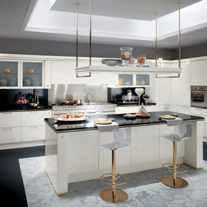 JINGSHUN - Muebles de Cocina Modernos de Estilo Francés con Gabinetes de Roble, <span class=keywords><strong>Isla</strong></span> y Encimera de Mármol, Gabinetes de Cocina en Paquete Plano para Casa o Villa - Product Image 1