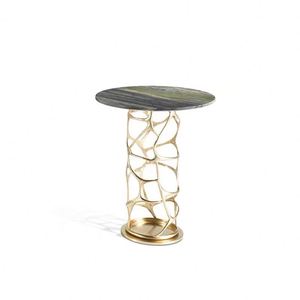 Mesa de <span class=keywords><strong>Centro</strong></span> de Mármol y Metal Moderna y Sencilla de Lujo Italiano Ro Berto Ca Va Lli para Sala de Estar, Mesa de Esquina para Sofá, Mesa de Té - Product Image 4