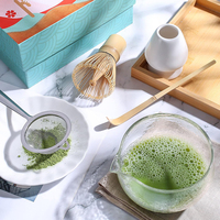 Ensemble de chawan matcha en verre d'usine de marque boîte personnalisée bol à matcha en verre japonais avec logo