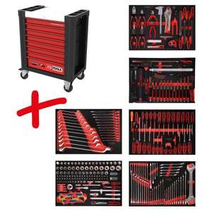 KS TOOLS - 810.6284 PERFORMANCE plus chariot d'outils d'atelier P10 avec 284 outils pour chariots à outils à 6 tiroirs AVEC ASSORTIMENT - Product Image 1