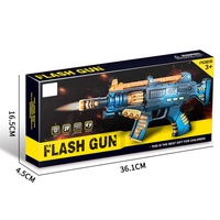 Juego de Pistola Subfusil Eléctrica Personalizada QS con Sonido, Luces Intermitentes e Infrarrojos para Niños, Juego Divertido de Disparos al Aire Libre, Juguete Electrónico