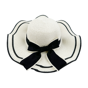 Sombrero de Playa para Mujer con Ala Ancha, Elegante Sombrero de Paja para Verano, Venta al por Mayor, Artesanía Vietnamita - Product Image 3