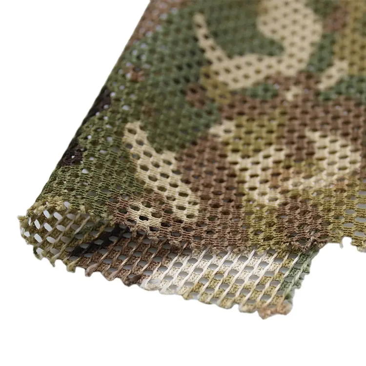 Malha MC camuflagem tecido Outdoor engrenagem material poliéster tático tecido 230gsm camuflagem malha