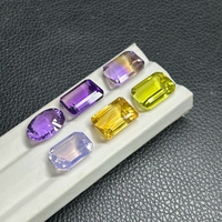 Améthyste violette originale 12x16mm Lavebder Yellow Citrine Ametrine 100% pierres précieuses en cristal naturel