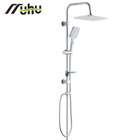 Colonne de douche circulaire en acier inoxydable ODM, ensemble de douche pour salle de sport avec pommeau de douche filtre personnalisé et caractéristiques réglables en laiton