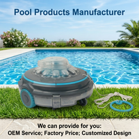 Robot aspirateur de piscine sans fil, machine de nettoyage automatique pour piscines hors sol et enterrées