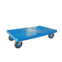 Chariot à roulettes en plastique Uni-Silent, capacité 250 lb, à quatre roues, chariot à plateau plat, chariot robuste pour le déplacement de meubles, OEM PLA100Y-DL