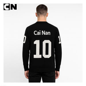 BSCI certificación suéter fabricante personalizado hombres 100% algodón manga larga tejido fútbol Jersey suéter para Otoño Invierno - Product Image 2