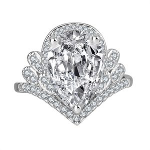 Live Hot Sale Shining 5 karat Moissanite Diamond Pendant Drop Pendant Sweet Elegant Collarbone <b>Necklace</b> - Product Image 6