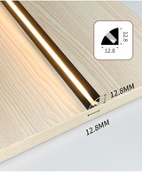 Lampe LED d'angle à 90 degrés sans fente pour armoire, avec capteur de mouvement, en silicone, à montage ouvert pour stratifié