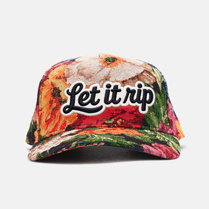 Wholesale 5 Panel Floral Designer Style <strong>Holiday</strong> Vacation Custom Embroidery Logo Curved Back Baseball <strong>Hats</strong> - Product Image 2