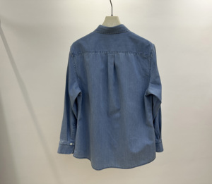 Camicia in Denim di Alta Qualità Personalizzabile, Lavata, Vestibilità Comoda, Casual, da <span class=keywords><strong>Uomo</strong></span>, in Cotone e Lyocell, Traspirante, con Colletto Rovesciato e Maniche Lunghe - Product Image 6