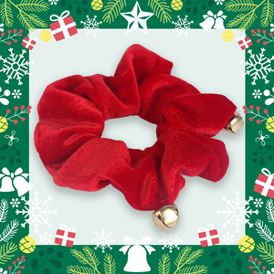 Coleteros de Terciopelo Navideños con Mini Campanas, Lazos para el Cabello de Tela Sencilla, Coleteros Versátiles para Cola de Caballo, Accesorios para el Cabello de Mujer para Invierno - Product Image 4