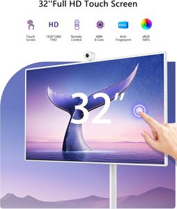 가정용, 회의용 및 교육용 32인치 휴대용 올인원 4K 스마트 <span class=keywords><strong>TV</strong></span>, 터치 스크린 및 스마트 회전 기능 탑재 - Product Image 2