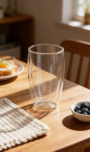 <span class=keywords><strong>Verres</strong></span> isothermes à <span class=keywords><strong>double</strong></span> <span class=keywords><strong>paroi</strong></span> avec logo personnalisé, OEM/ODM, compatibles micro-ondes et lave-vaisselle, transparents pour le thé et le café - Product Image 6