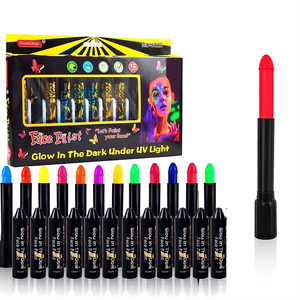<span class=keywords><strong>Crayon</strong></span> de peinture corporelle aquarelle pour visage phosphorescent Halloween 12 couleurs - Product Image 1