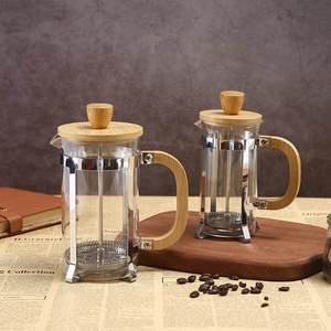<span class=keywords><strong>Cafetière</strong></span> à piston en verre, fabrication directe usine, capacité 350ml/600ml, style moderne, <span class=keywords><strong>filtre</strong></span> en acier inoxydable, bois - Product Image 3