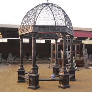 Châu Âu Hiện Đại La Mã Phong Cách Trang Trí Sân Vườn Rèn Sắt Gazebo Thiết Kế Trang Trí Ngoài Trời Thép Pergola Mái Vòm Sắt Thiết Kế - Product Image 1