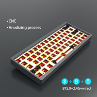 Kit de teclado mecánico, aleación de aluminio RGB, intercambio en caliente, PCB, 3 modos, venta al por mayor