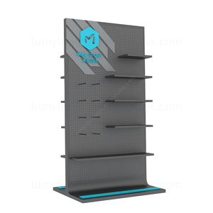 Panel de Exhibición Metálico de Pared con Estantes para Equipos de Gimnasio y Herramientas, Exhibidor de Piso para Tiendas de Deportes, Resistente - Product Image 2