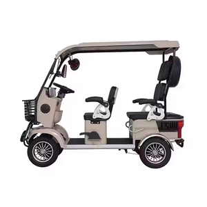 Carrito de Golf de 4 ruedas de gran valor Holladay, asientos de tela de cuero, patinete eléctrico, protección contra el viento, carrito de Golf de vidrio transparente - Product Image 5