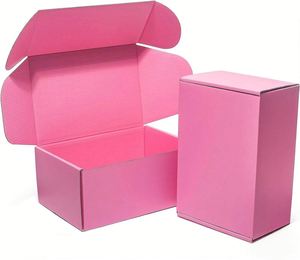Boîte pliante en carton ondulé avec logo personnalisé, matériaux recyclés écologiques, livraison rapide, emballage pour vêtements - Product Image 1