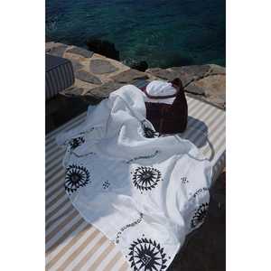White Luxury Summer Club <b>Beach</b> <b>Towel</b> Quick Dry Embroidered Logo Custom Design Striped Luxury Customizable Turkish <b>Beach</b> <b>Towel</b> - Product Image 2