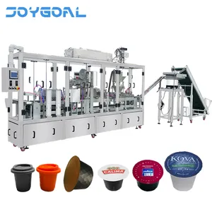 KFP-2 Automatic nespresso coffee capsule coffee powder filling and sealing machine with vibrator hoist and flavour adding