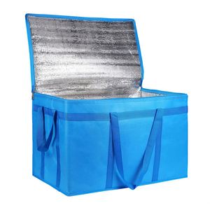 Sac isotherme bleu de grande capacité, nouvelle arrivée 2023, réutilisable, non tissé, sac de pique-nique isotherme pour voyage, sac isotherme personnalisé - Product Image 5