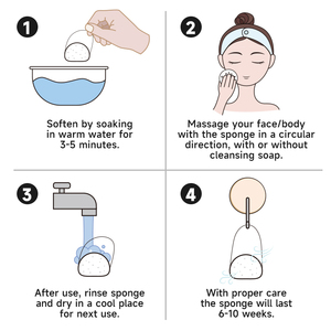 Bebevisa Facial Black Bamboo than Konjac Sponge nửa bóng luffa Sponge tăng tốc độ trao đổi chất sản phẩm tắm Facial Sponge - Product Image 4
