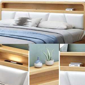 Muebles de Lujo <span class=keywords><strong>para</strong></span> Dormitorio Marco de Cama King Size y Twin de Madera Maciza <span class=keywords><strong>para</strong></span> Matrimonio y con Almacenamiento - Product Image 5