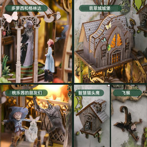 Adventure Diy Doll Houses Handmade Wooden Diy Book Nook 3d <strong>Diorama</strong> Puzzle Model Doll House for Girls Gift - Product Image 4