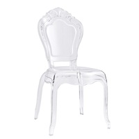 Acrylique Transparent Palais Extérieur Dos Nu Chaise Simple Hôtel Banquet Salle De Mariage Chaise