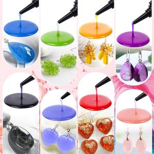 Kit de résine UV multicolore sans odeur pour la création de bijoux DIY : moules en silicone, pendentifs, boucles d'oreilles, bagues, porte-clés - Product Image 6
