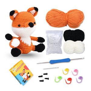 D & D Cute Fox DIY Handmade Crochet Set Tricoté Matériel Sac Couture Notions Tricoté Poupée Toile - Product Image 5