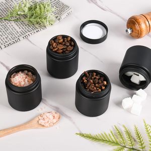 Bouteille en plastique souple noire de 180 ml en PEHD pour poudre de nutrition sportive, scellable, pour protéines, médicaments et suppléments - Product Image 5