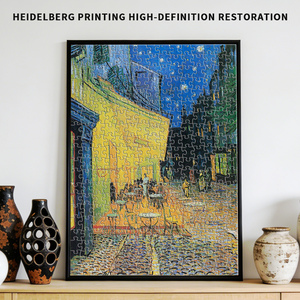 <span class=keywords><strong>Rompecabezas</strong></span> de Papel del Famoso Cuadro de <span class=keywords><strong>Van</strong></span> <span class=keywords><strong>Gogh</strong></span>, Café en la Terraza Nocturna, de 501 a 1000 Piezas, Proveedor de Fábrica, Precio Competitivo, Se Aceptan Personalizaciones - Product Image 5