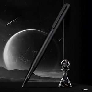 Stylo Roller Minimaliste en Métal Noir pour Bureau Professionnel Pointe 1,0 mm Mécanisme à Clic Finition Mate Logo Personnalisé Cadeau - Product Image 2