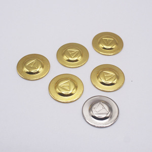 Magnetic Badge Circular Metal Pin On 20x2.5x1.0mm For Employee <b>Name</b> <b>Tags</b> Foshan Origin Solid Color - Product Image 1