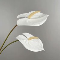 Fleurs d'Anthurium Artificielles Haute Simulation Directement de l'Usine, Bouquet de Fausses Fleurs pour Arrangements Floraux, Décoration de Mariage et de Douche Nuptiale